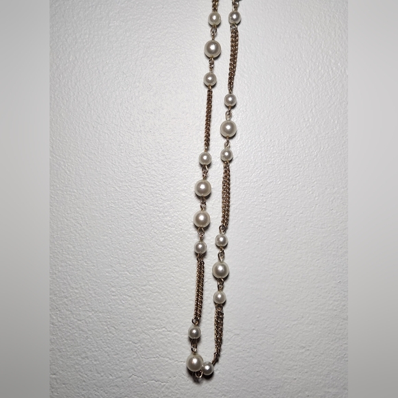 Vintage Faux Pearl Single Strand Necklace 25.5" - Picture 7 of 7